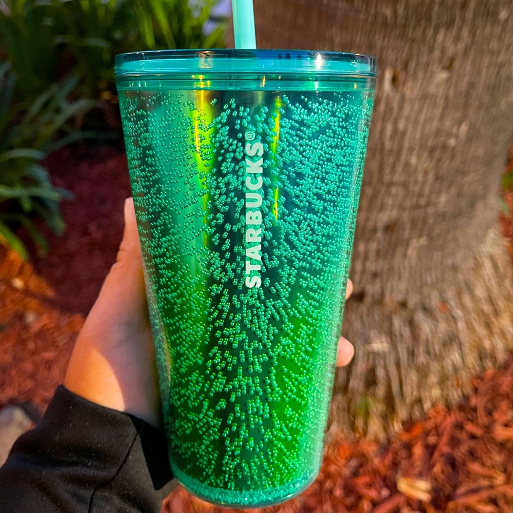 Starbucks Blue Green Grande Cold Cup Summer 2021